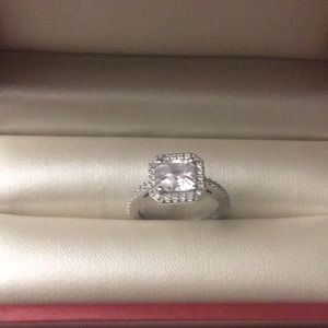 Agape organic Asscher Cut Halo Engagement Ring